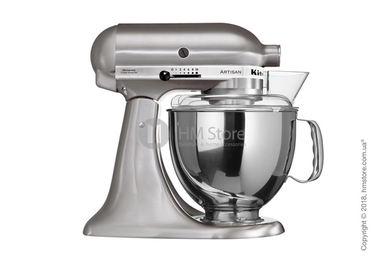 Планетарный миксер KitchenAid Artisan Series 5-Quart Tilt-Head Stand Mixer 4.8 л, Brushed Nickel. Купить