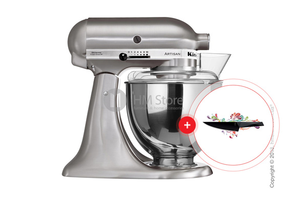 Планетарный миксер KitchenAid Artisan Series 5-Quart Tilt-Head Stand Mixer 4.8 л, Brushed Nickel. Купить