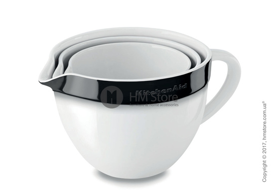 Набор емкостей для приготовления KitchenAid Ceramic 3 предмета, Onyx Black