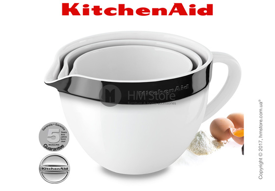 Набор емкостей для приготовления KitchenAid Ceramic 3 предмета, Onyx Black