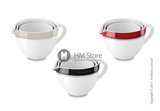 Набор емкостей для приготовления KitchenAid Ceramic 3 предмета, Onyx Black