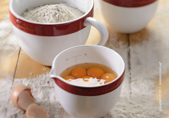 Набор емкостей для приготовления KitchenAid Ceramic 3 предмета, Empire Red  Набор емкостей для приготовления KitchenAid Ceramic 3 предмета, Empire Red