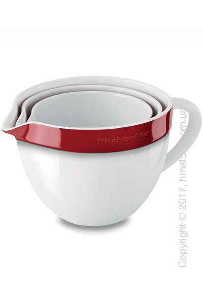  Набор емкостей для приготовления KitchenAid Ceramic 3 предмета, Empire Red
