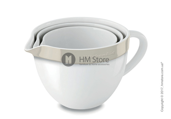 Набор емкостей для приготовления KitchenAid Ceramic 3 предмета, Almond Cream