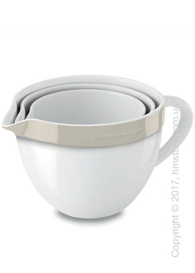 Набор емкостей для приготовления KitchenAid Ceramic 3 предмета, Almond Cream