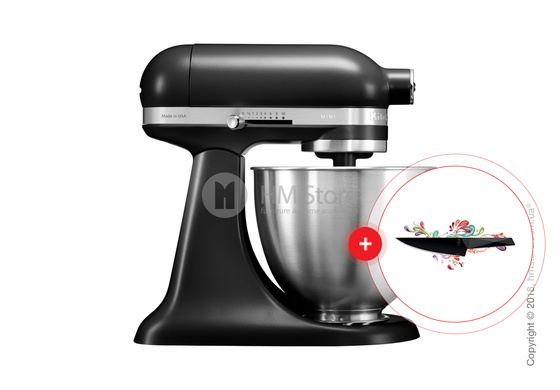 Планетарный миксер KitchenAid Artisan Mini Quart Tilt-Head Stand Mixer 3.3 л, Matte Black. Купить