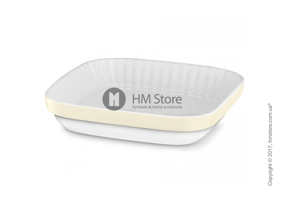 Форма для выпечки керамическая 26х26 см KitchenAid Ceramic, Almond Cream