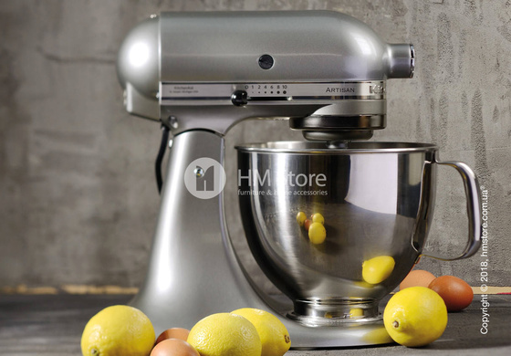 Планетарный миксер KitchenAid Artisan Series 5-Quart Tilt-Head Stand Mixer 4.8 л, Contour Silver. Купить