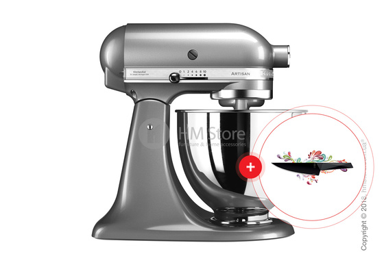 Планетарный миксер KitchenAid Artisan Series 5-Quart Tilt-Head Stand Mixer 4.8 л, Contour Silver. Купить