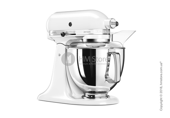 Планетарный миксер KitchenAid Artisan Series 5-Quart Tilt-Head Stand Mixer Plus Bowl 4.8 л, White