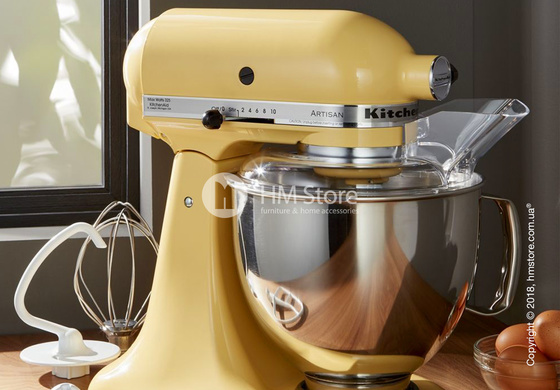 Планетарный миксер KitchenAid Artisan Series 5-Quart Tilt-Head Stand Mixer Plus Bowl 4.8 л, Majestic Yellow