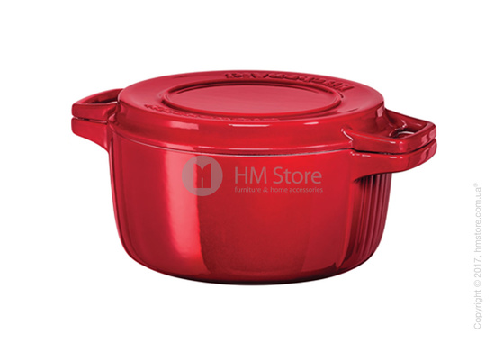 Кастрюля чугунная KitchenAid Cast Iron 24 см, Empire Red