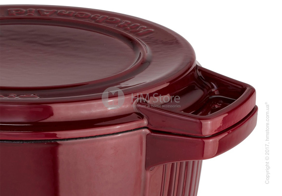 Кастрюля чугунная KitchenAid Cast Iron 24 см, Empire Red