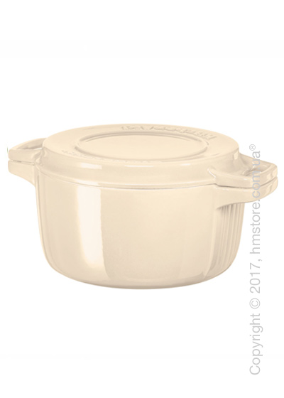 Кастрюля чугунная KitchenAid Cast Iron 24 см, Almond Cream
