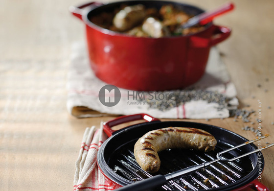 Кастрюля чугунная KitchenAid Cast Iron 28 см, Empire Red