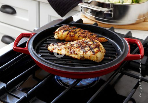 Кастрюля чугунная KitchenAid Cast Iron 28 см, Empire Red