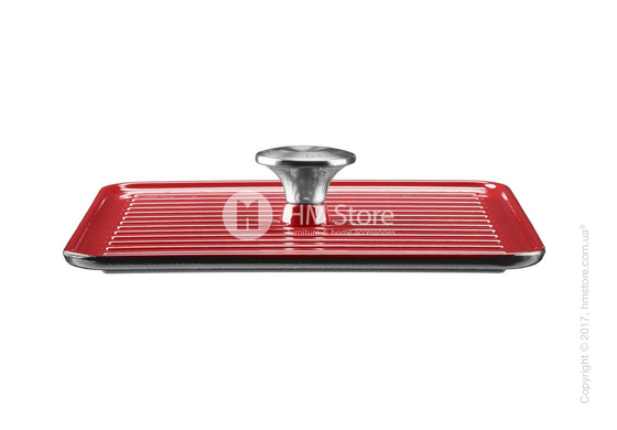 Сковорода чугунная с прессом KitchenAid Grill and Panini 25x25 см, Empire Red Сковорода чугунная с прессом KitchenAid Grill and Panini 25x25 см, Empire Red