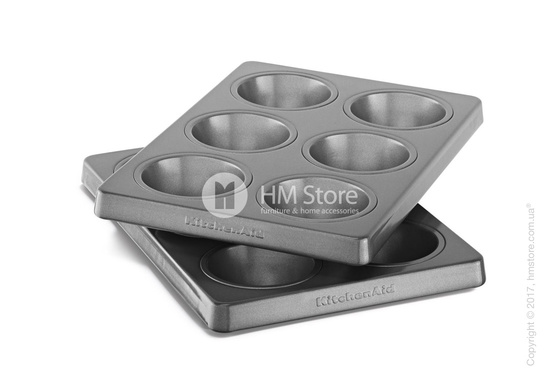 Набор форма для выпечки KitchenAid Muffin Forms 2 предмета, Steel 