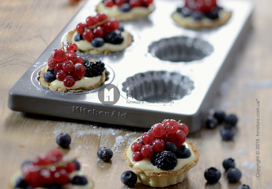 Форма для кексов со съемным дном KitchenAid Mini Pie Pan, Steel 