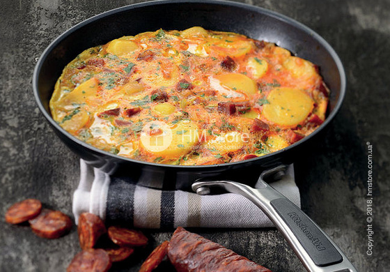 Сковорода KitchenAid Skillet серия Hard Anodized 24 см, Black