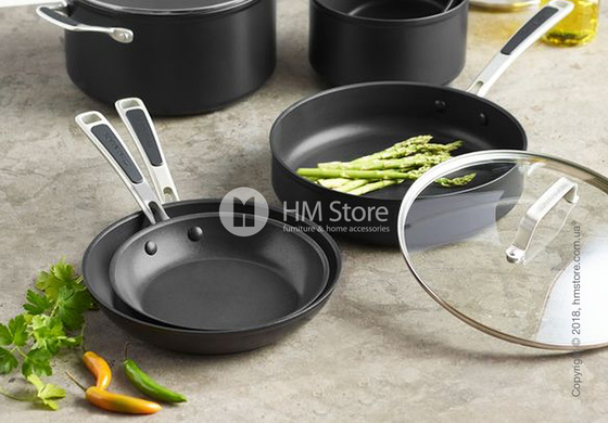 Сковорода KitchenAid Skillet серия Hard Anodized 24 см, Black