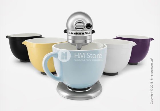 Чаша керамическая для миксера KitchenAid 4.8 л, Glacier Blue Чаша керамическая для миксера KitchenAid 4.8 л, Glacier Blue
