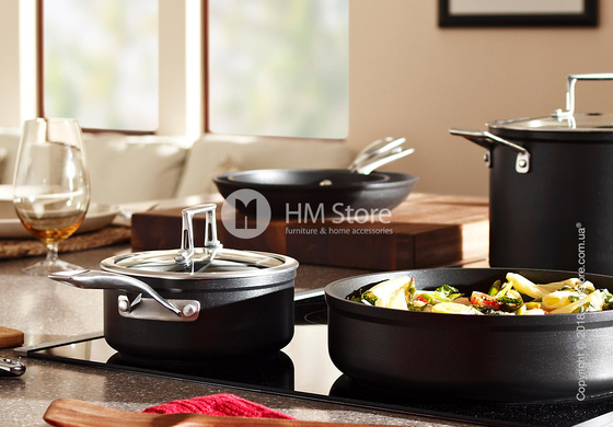 Сковорода KitchenAid Skillet серия Hard Anodized 30 см, Black