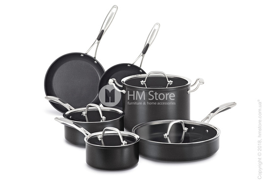 Сковорода KitchenAid Skillet серия Hard Anodized 30 см, Black