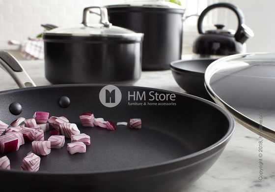 Сковорода KitchenAid Skillet серия Hard Anodized 30 см, Black