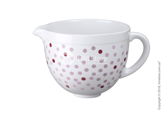 Чаша керамическая для миксера KitchenAid 4.8 л, Pink Polka Dot 