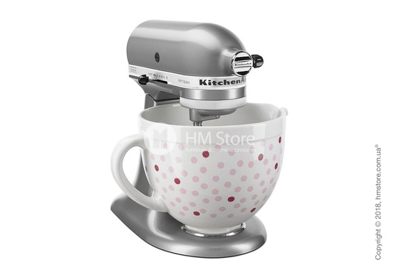 Чаша керамическая для миксера KitchenAid 4.8 л, Pink Polka Dot 