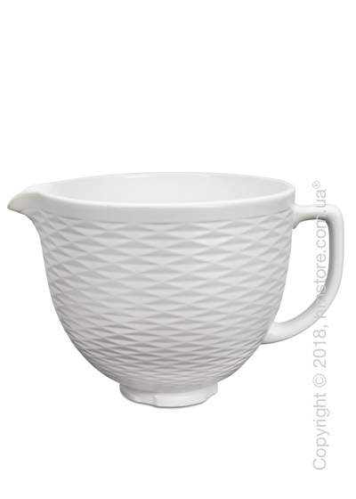 Чаша керамическая для миксера KitchenAid 4.8 л, White Structured