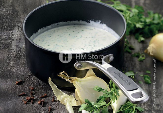 Сотейник с крышкой KitchenAid Saucepan серия Hard Anodized 16 см, Black