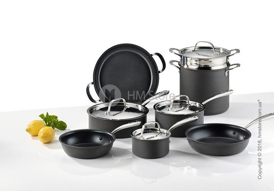 Сотейник с крышкой KitchenAid Saucepan серия Hard Anodized 16 см, Black