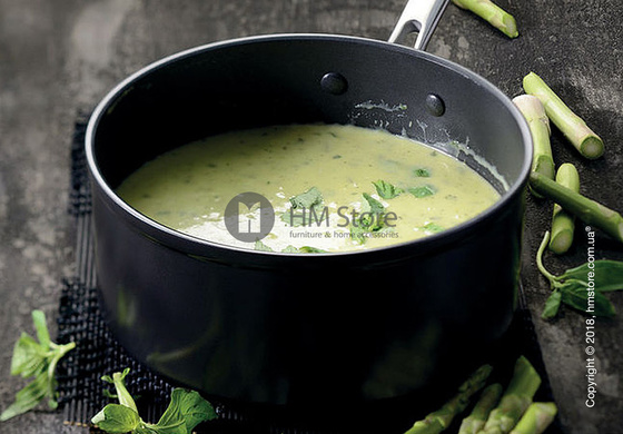 Сотейник с крышкой KitchenAid Saucepan серия Hard Anodized 18 см, Black