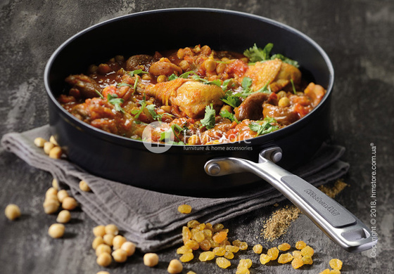 Сотейник низкий с крышкой KitchenAid Low Saute серия Hard Anodized 24 см, Black