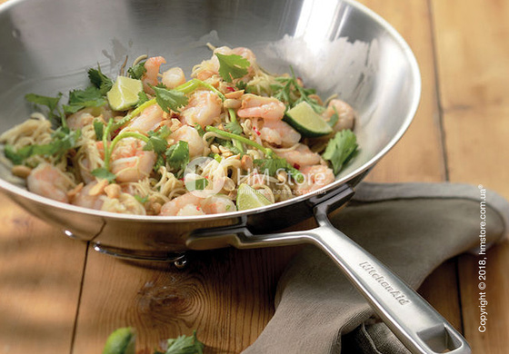 Сковорода Вок 33 см KitchenAid Wok серия 3-Ply Stainless Steel | HM Store