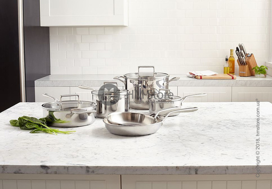 Сковорода Вок 33 см KitchenAid Wok серия 3-Ply Stainless Steel | HM Store