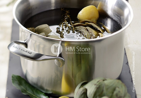 Кастрюля с крышкой KitchenAid Casserole серия 3-Ply Stainless Steel  7.57 л