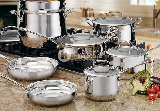 Кастрюля с крышкой KitchenAid Casserole серия 3-Ply Stainless Steel  7.57 л