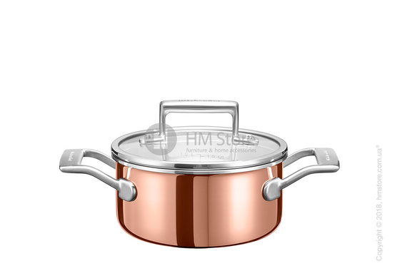 Кастрюля KitchenAid Sauce серия 3-Ply Copper 1.42 л