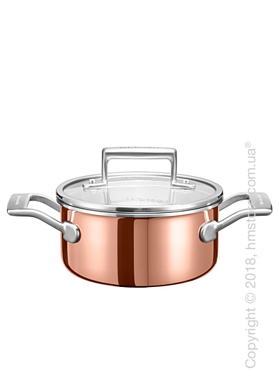 Кастрюля KitchenAid Sauce серия 3-Ply Copper 1.42 л