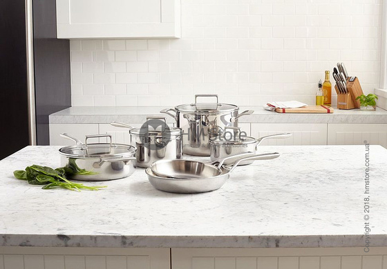 Сковорода KitchenAid Skillet серия 5-Ply Copper Core 25.4 см, Stainless Steel 