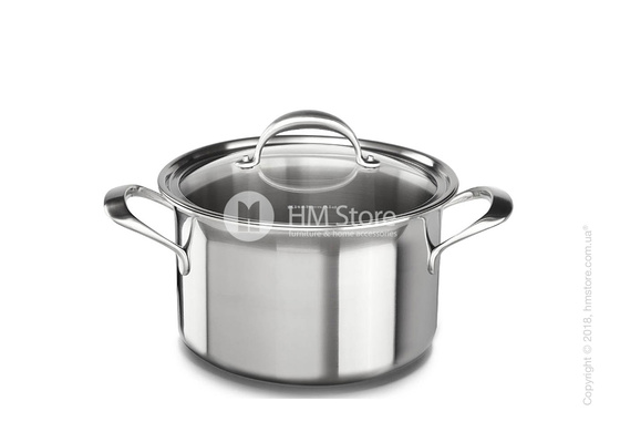 Кастрюля с крышкой KitchenAid Casserole серия 5-Ply Copper Core 7.57 л, Stainless Steel