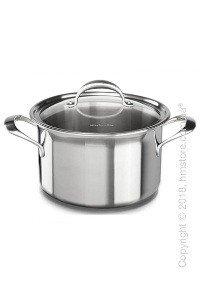 Кастрюля с крышкой KitchenAid Casserole серия 5-Ply Copper Core 7.57 л, Stainless Steel