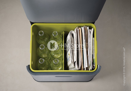 Универсальный контейнер для сортировки мусора Joseph Joseph Intelligent Waste Totem 58 л, Graphite