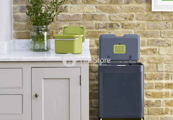 Универсальный контейнер для сортировки мусора Joseph Joseph Intelligent Waste Totem 58 л, Graphite