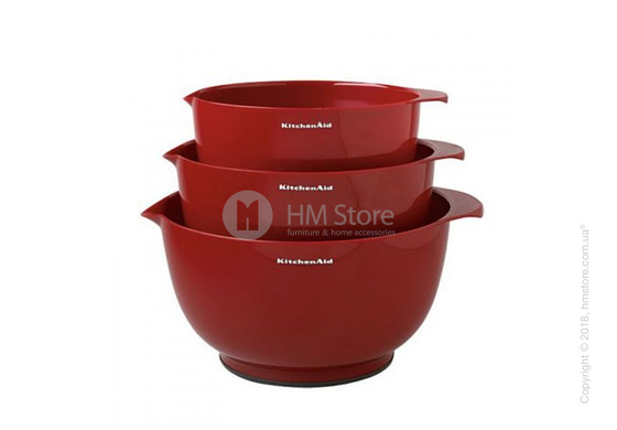 Набор емкостей для смешивания KitchenAid 3 предмета, Empire Red