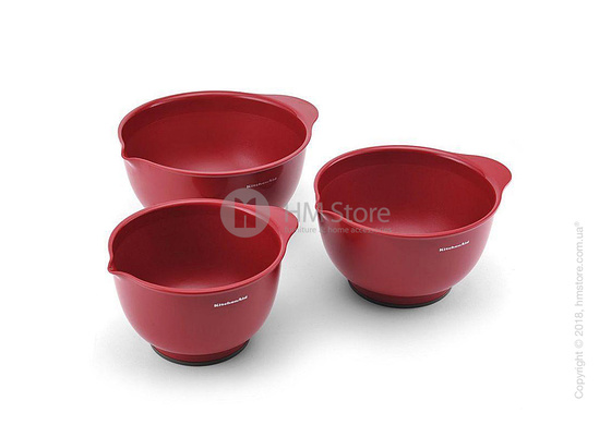 Набор емкостей для смешивания KitchenAid 3 предмета, Empire Red