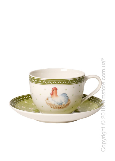 Чашка с блюдцем Villeroy & Boch коллекция Farmers Spring Hen, 230 мл